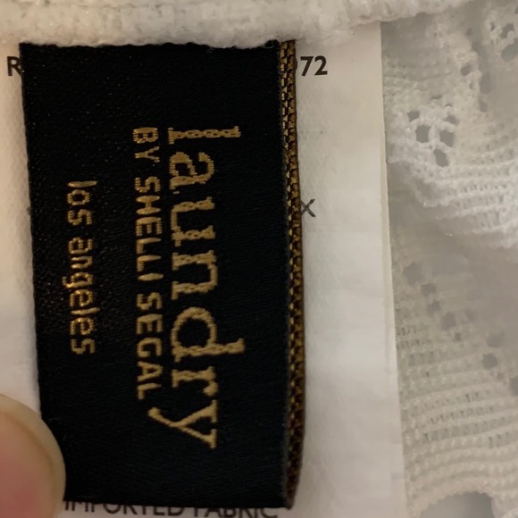 Laundry by Shelli Segal Lace Wide Leg Pants Womens XL White Beach Coverup Boho - Picture 2 of 8